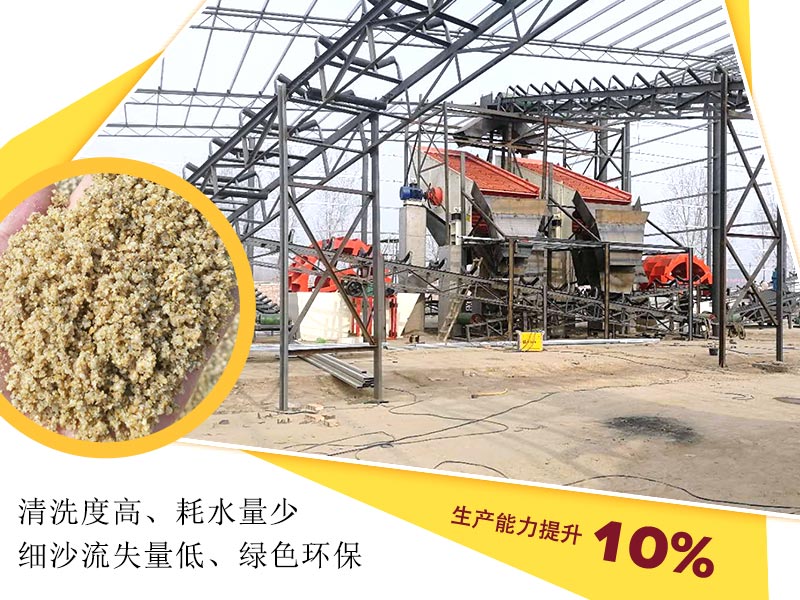 洗沙機(jī)設(shè)備節(jié)能環(huán)保，生產(chǎn)能力提升10%