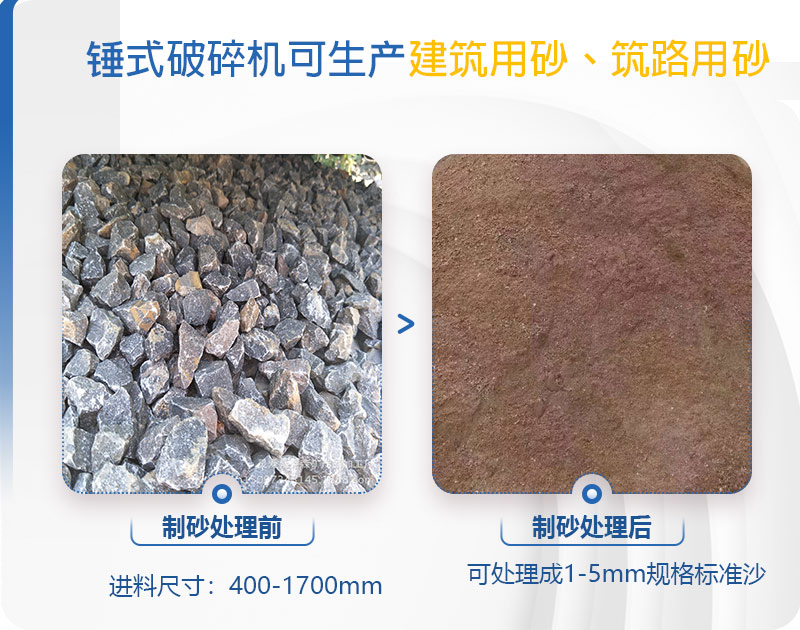 pcz1615重錘破可以制砂嗎，附現(xiàn)場視頻